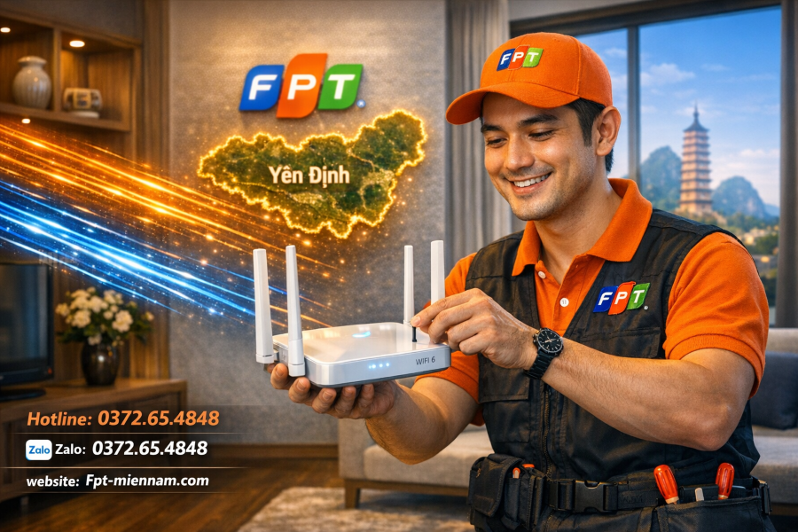 Lắp đặt Internet FPT thị trấn Quán Lào, Yên Định: Tốc độ cao - Ưu đãi lớn