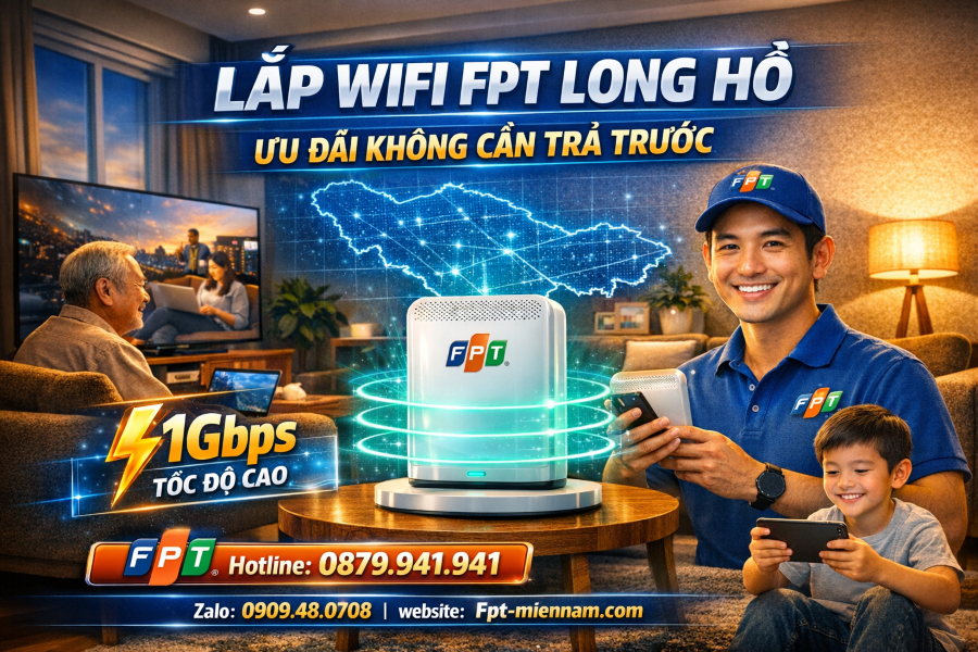 Lắp Wifi FPT Long Hồ Không Cần Trả Trước – Sự Thật Bạn Cần Biết